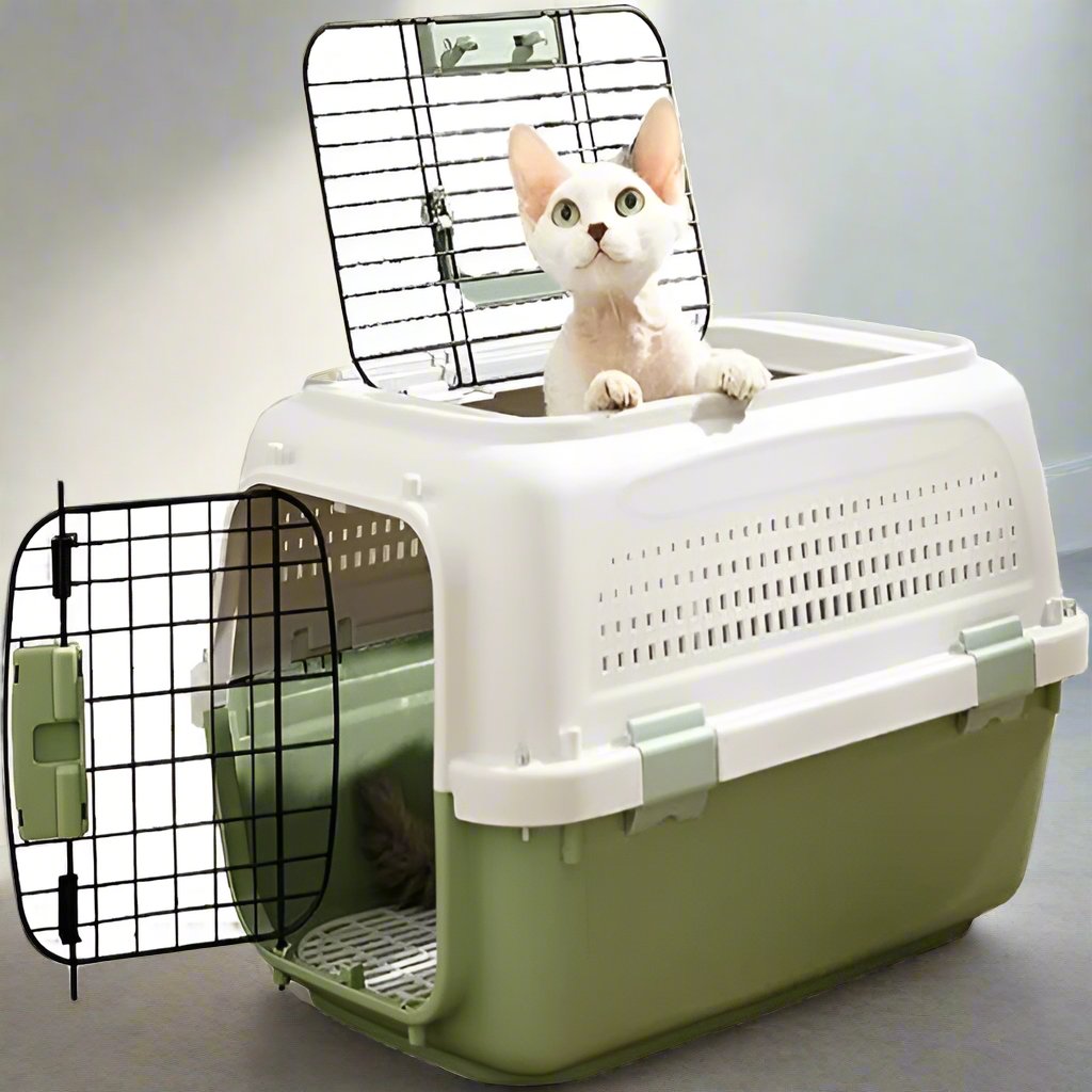 Cage de transport pour chat vert