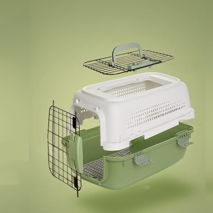 Cage de transport pour chat vert