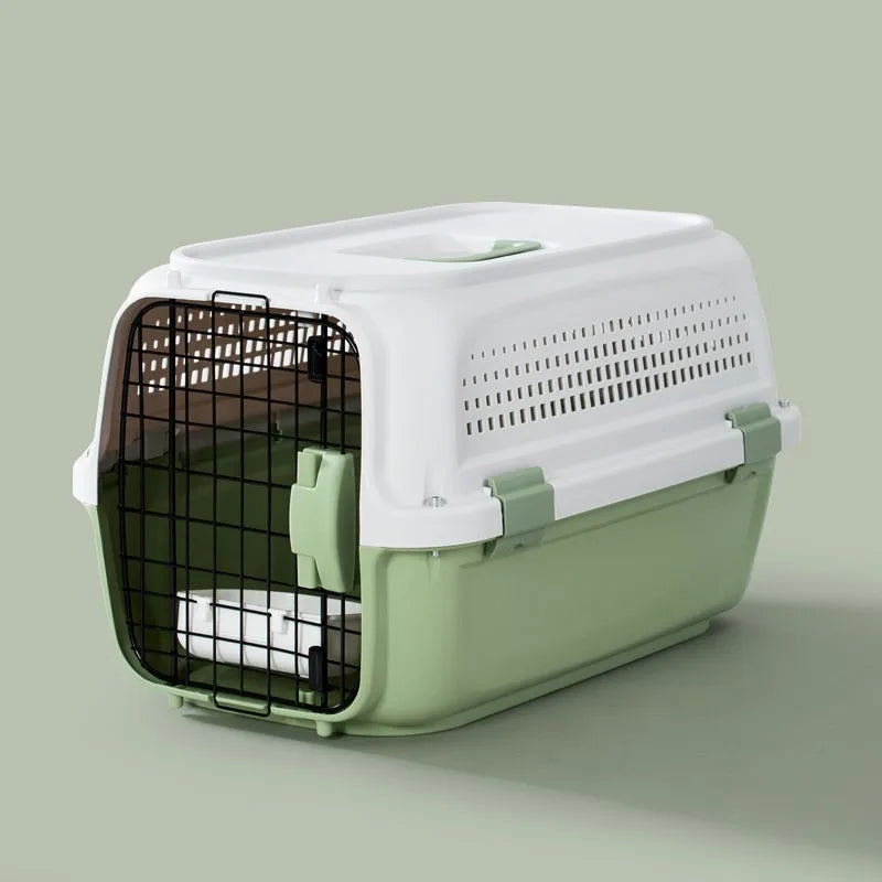 Cage de transport pour chat vert
