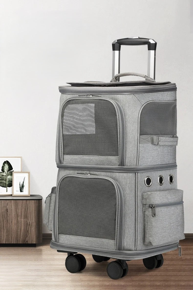 Poussette pour chat double