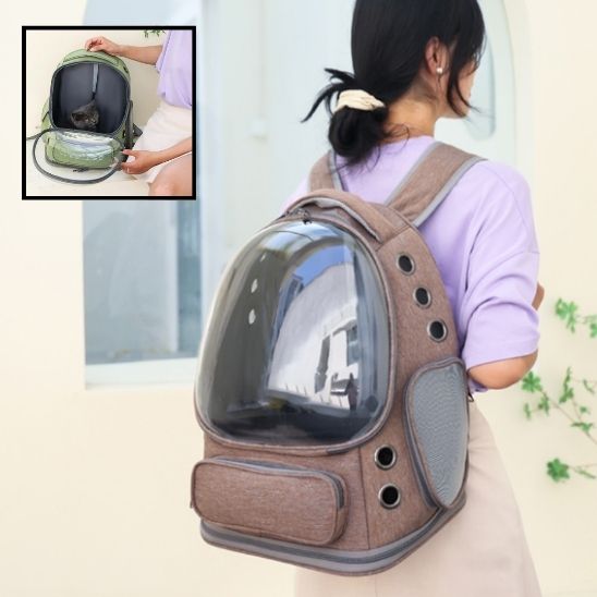 Sac de transport pour chat capsule spatiale