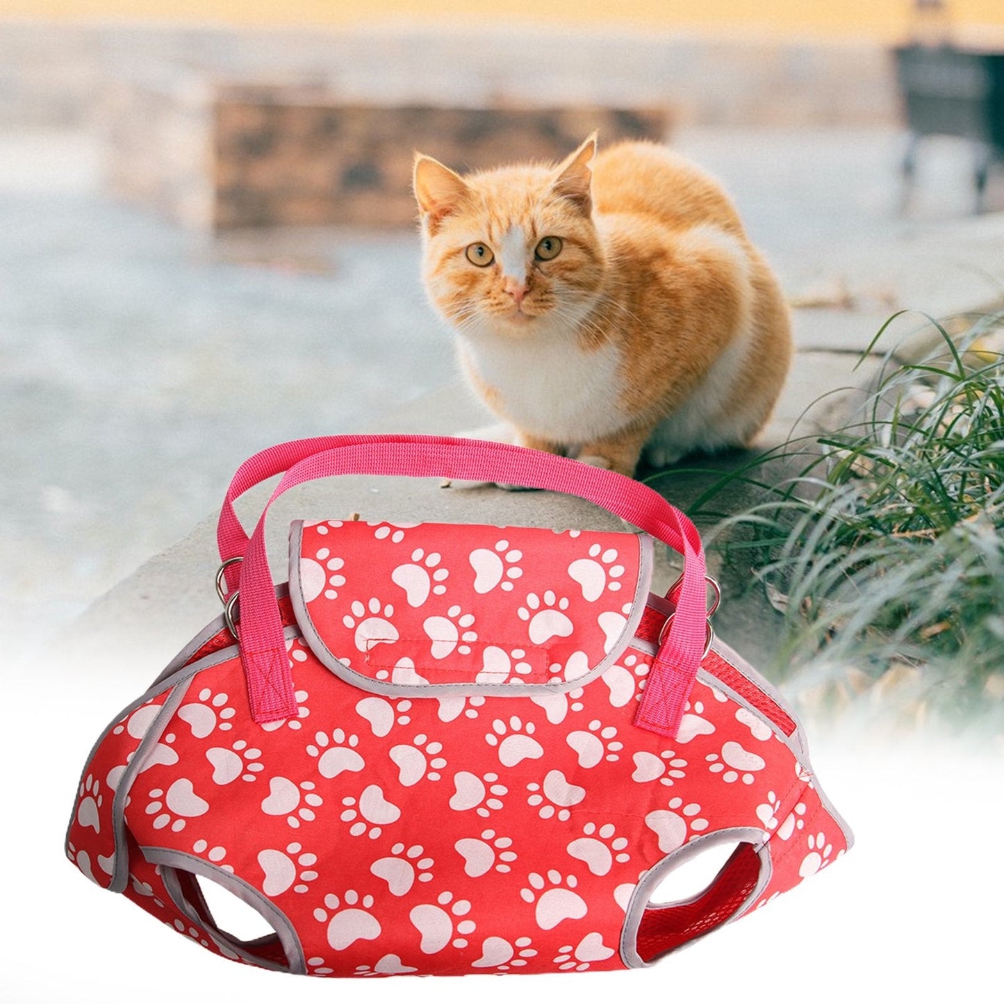 Sac de transport chat - Rouge