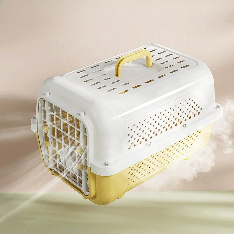 Cage de transport pour chat - Jaune